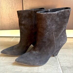 Black suede boots